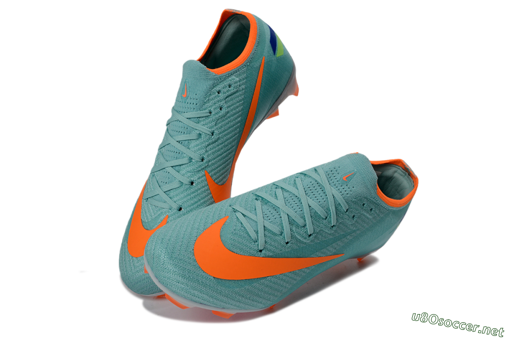 Unisex Nike Air Zoom Mercurial Vapor 16 Elite FG Football Boots - Aqua/Coral Orange/Fresh Mint 3