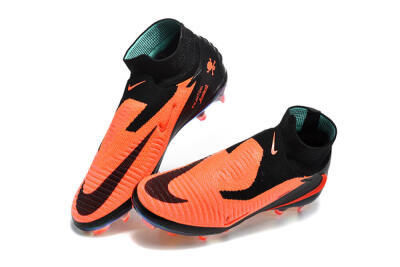 Unisex Nike Phantom 6 Elite High FG Football Boots - Orange/Neon Blaze/Rainbow Fade