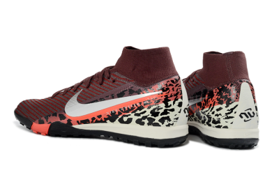 Unisex Nike Air Zoom Mercurial Superfly 10 Elite TF Football Shoes - Maroon/Coral Blaze/Deep Black