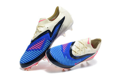 Unisex Nike Phantom 6 Elite Low FG Football Boots - Blue/Electric Blue/Cream Beige