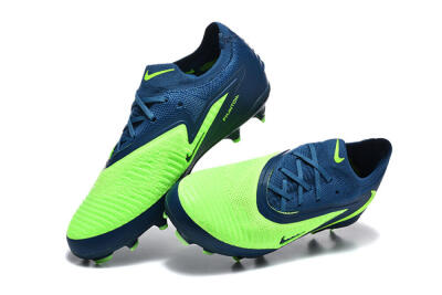 Unisex Nike Phantom 6 Elite Low FG Football Boots - Green/Electric Lime/Dark Blue