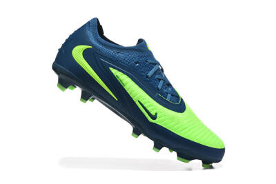 Unisex Nike Phantom 6 Elite Low FG Football Boots - Green/Electric Lime/Dark Blue