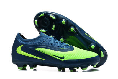 Unisex Nike Phantom 6 Elite Low FG Football Boots - Green/Electric Lime/Dark Blue