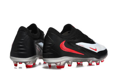 Unisex Nike Phantom 6 Elite Low FG Football Boots - White/Red Blaze/Black Night