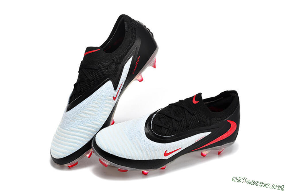 Unisex Nike Phantom 6 Elite Low FG Football Boots - White/Red Blaze/Black Night 3