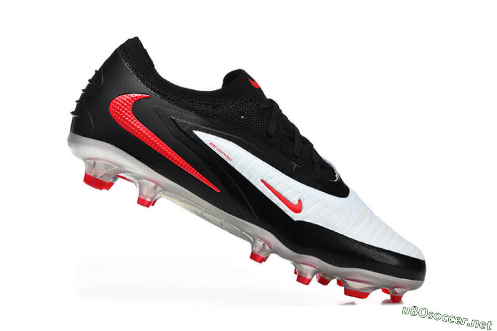 Unisex Nike Phantom 6 Elite Low FG Football Boots - White/Red Blaze/Black Night 4