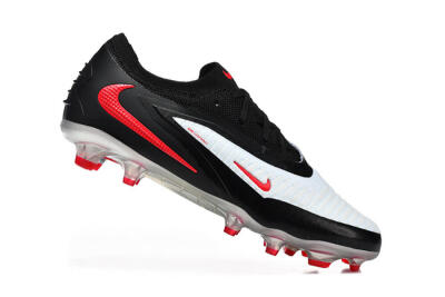 Unisex Nike Phantom 6 Elite Low FG Football Boots - White/Red Blaze/Black Night