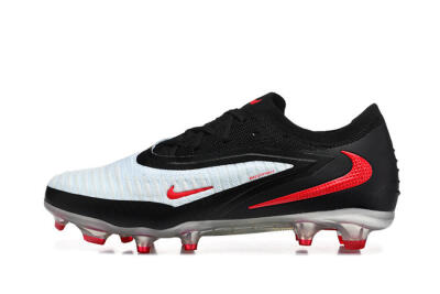 Unisex Nike Phantom 6 Elite Low FG Football Boots - White/Red Blaze/Black Night
