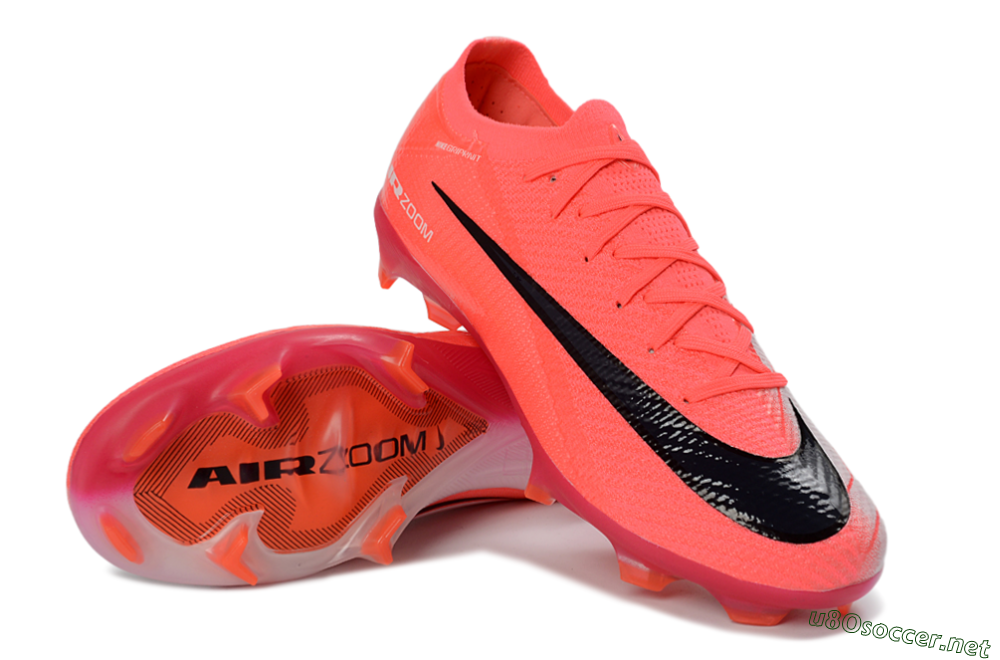 Unisex Nike Air Zoom Mercurial Vapor 16 Elite FG Football Boots - Pink/Vibrant Coral/Dark Black 3