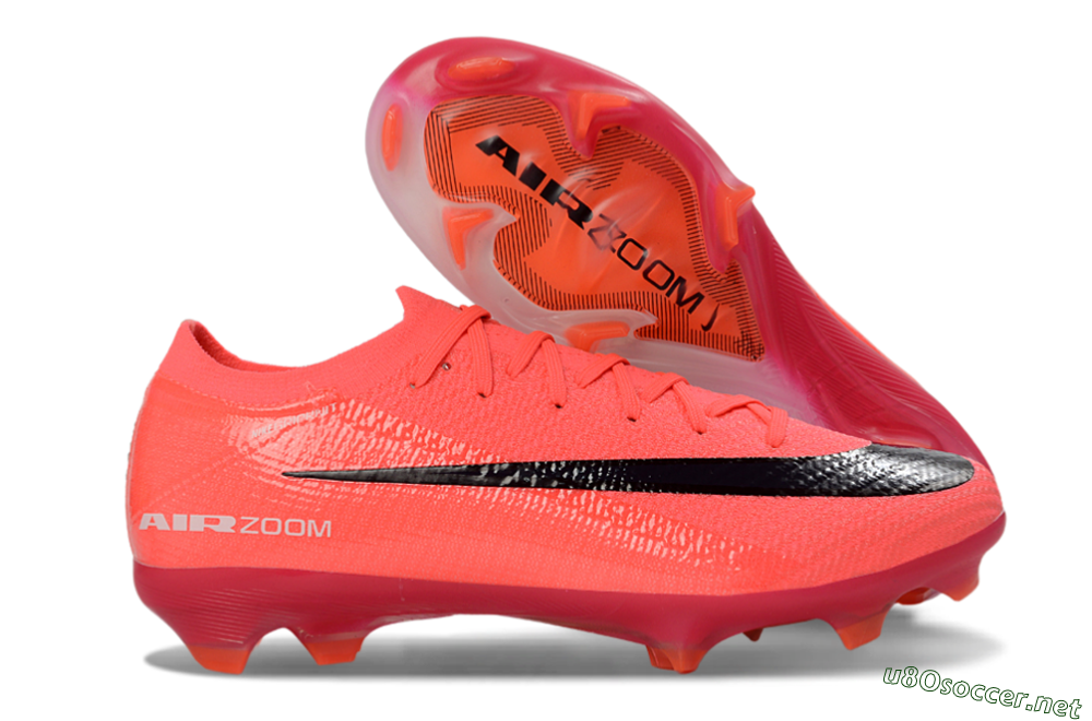 Unisex Nike Air Zoom Mercurial Vapor 16 Elite FG Football Boots - Pink/Vibrant Coral/Dark Black 2