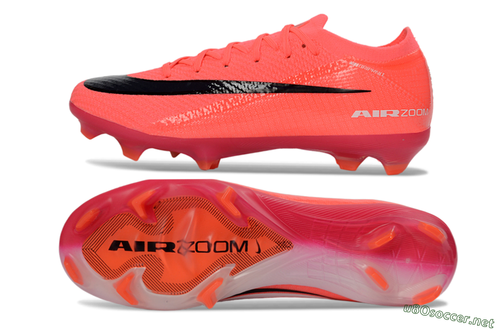Unisex Nike Air Zoom Mercurial Vapor 16 Elite FG Football Boots - Pink/Vibrant Coral/Dark Black 1