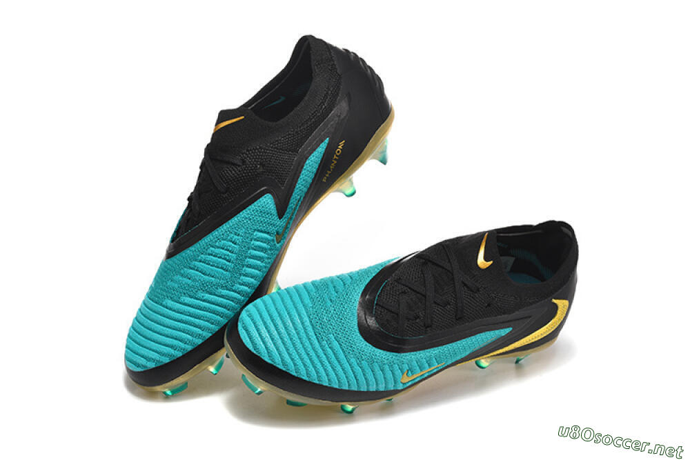 Unisex Nike Phantom 6 Elite Low FG Football Boots - Teal/Gold/Black 3