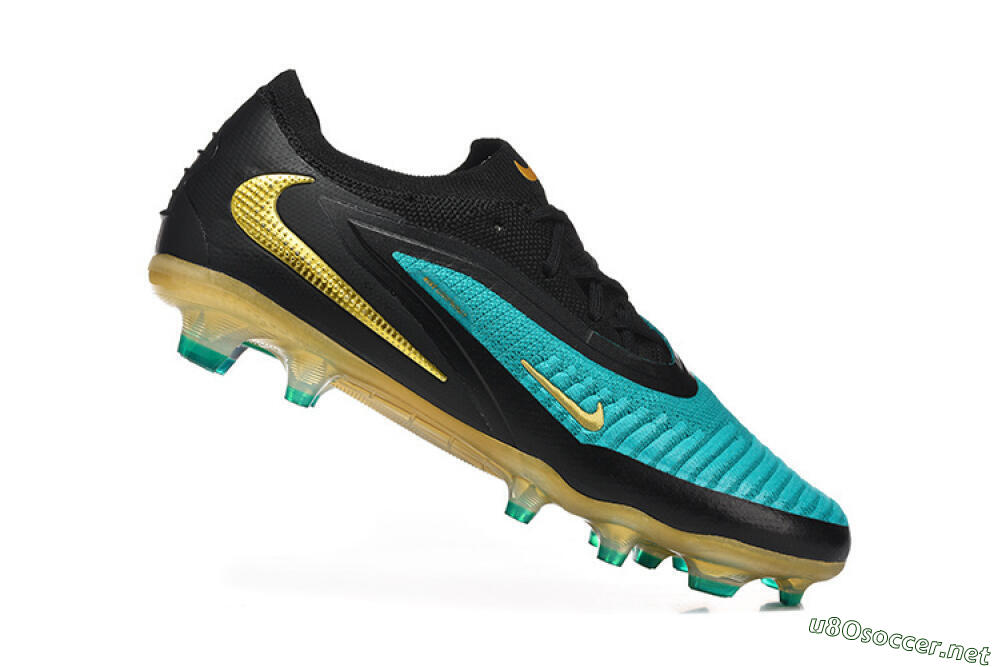 Unisex Nike Phantom 6 Elite Low FG Football Boots - Teal/Gold/Black 4