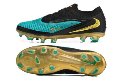Unisex Nike Phantom 6 Elite Low FG Football Boots - Teal/Gold/Black