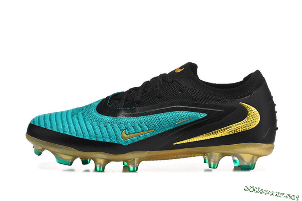 Unisex Nike Phantom 6 Elite Low FG Football Boots - Teal/Gold/Black 0