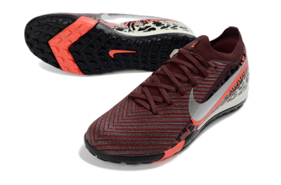 Unisex Nike Air Zoom Mercurial Vapor 16 Elite TF Football Shoes - Maroon/Bright Coral/Black