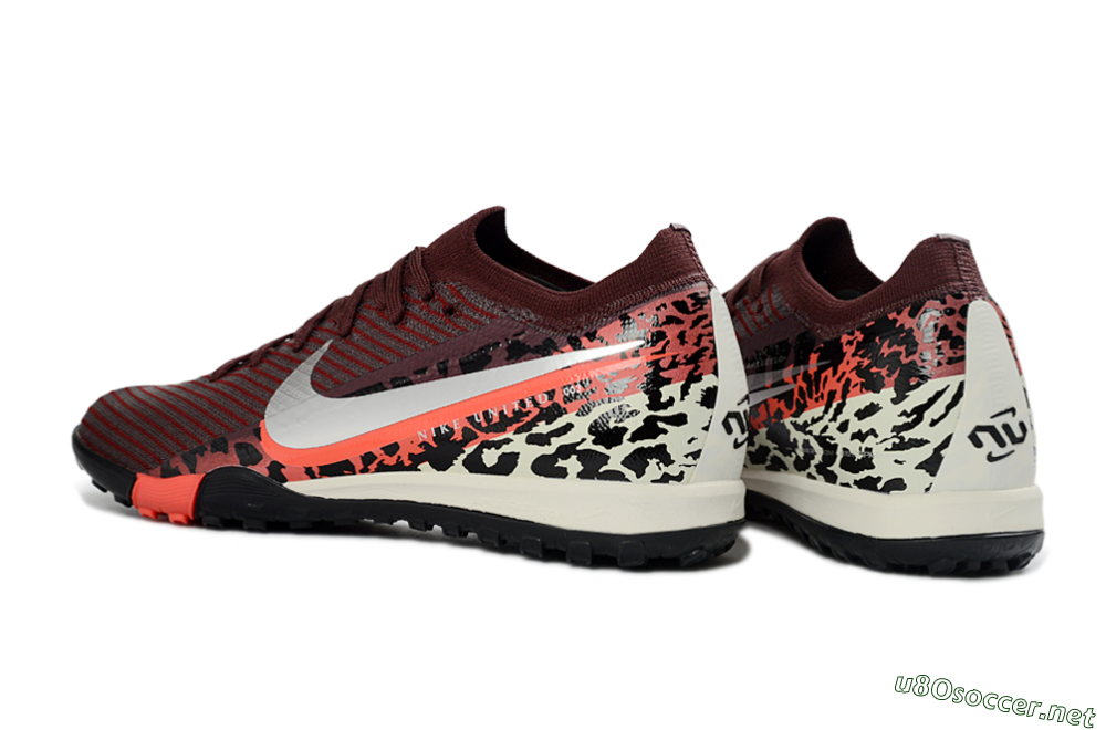 Unisex Nike Air Zoom Mercurial Vapor 16 Elite TF Football Shoes - Maroon/Bright Coral/Black 4