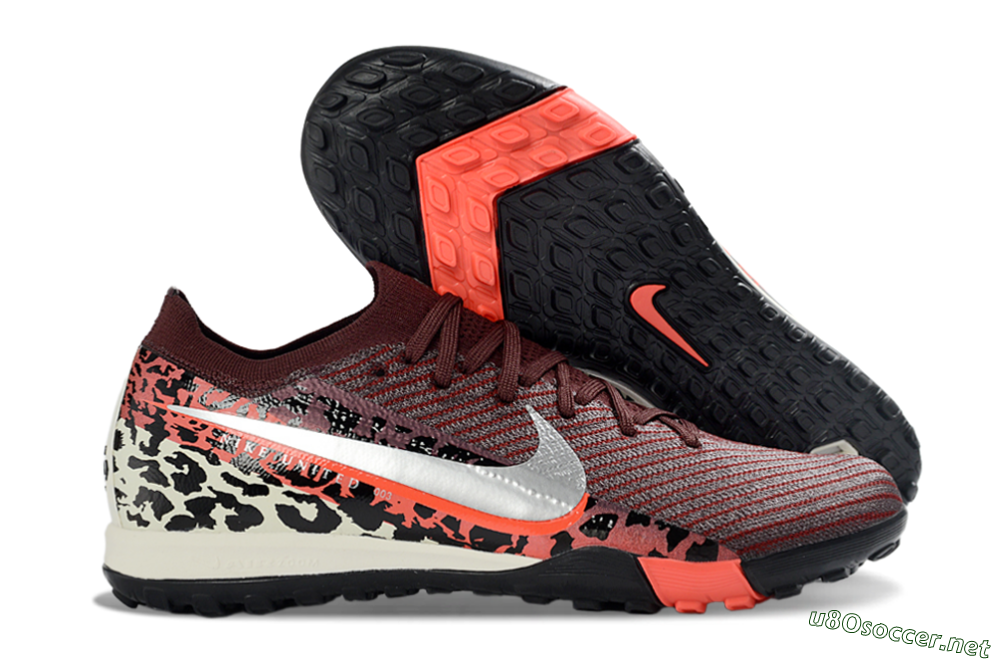 Unisex Nike Air Zoom Mercurial Vapor 16 Elite TF Football Shoes - Maroon/Bright Coral/Black 2