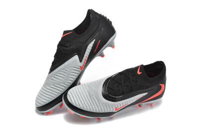 Unisex Nike Phantom 6 Elite Low FG Football Boots - Gray/Electric Orange/Black