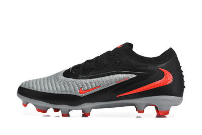 Unisex Nike Phantom 6 Elite Low FG Football Boots - Gray/Electric Orange/Black