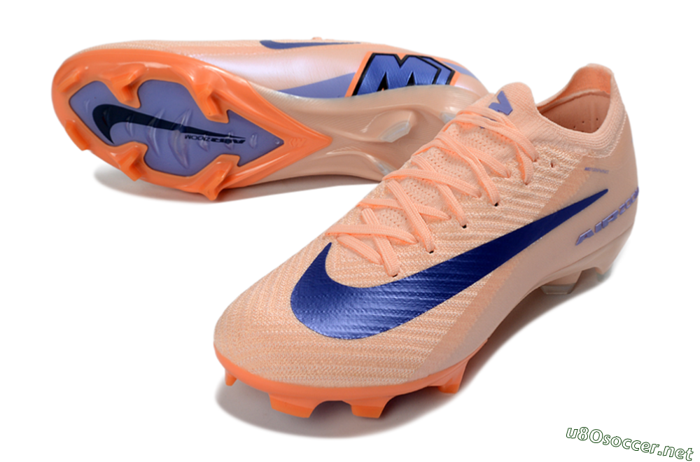 Unisex Nike Air Zoom Mercurial Vapor 16 Elite FG Football Boots - Peach/Coral Bliss/Navy Blue 3