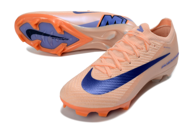 Unisex Nike Air Zoom Mercurial Vapor 16 Elite FG Football Boots - Peach/Coral Bliss/Navy Blue