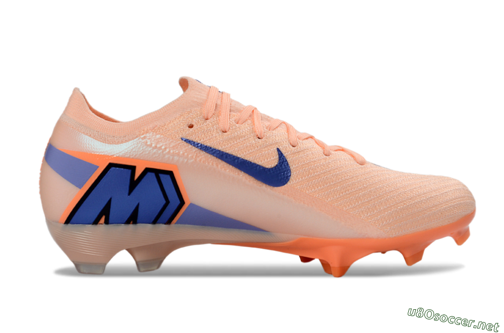 Unisex Nike Air Zoom Mercurial Vapor 16 Elite FG Football Boots - Peach/Coral Bliss/Navy Blue 5