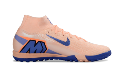 Unisex Nike Air Zoom Mercurial Superfly 10 Elite TF Football Shoes - Peach/Cobalt Blue/Soft Coral