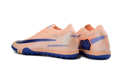 Unisex Nike Air Zoom Mercurial Vapor 16 Elite TF Football Shoes - Peach/Electric Blue/Soft Coral