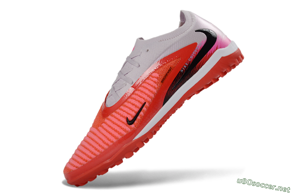 Unisex Nike Phantom 6 Elite Low TF Football Shoes - Red/Coral Blaze/Black 5