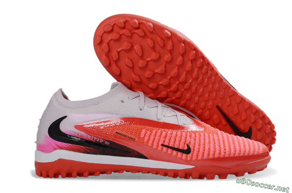 Unisex Nike Phantom 6 Elite Low TF Football Shoes - Red/Coral Blaze/Black 2