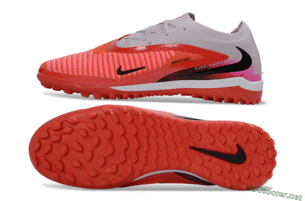 Unisex Nike Phantom 6 Elite Low TF Football Shoes - Red/Coral Blaze/Black 1