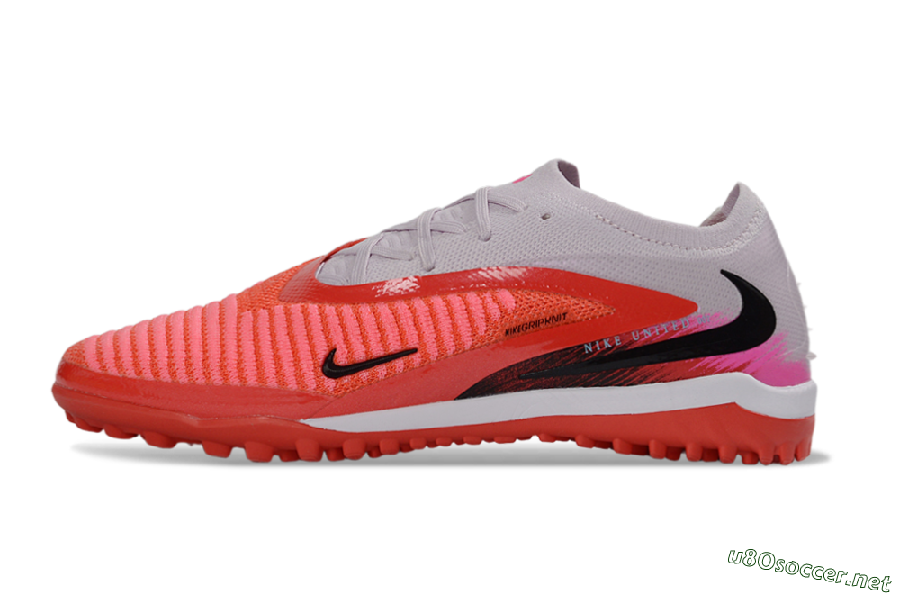 Unisex Nike Phantom 6 Elite Low TF Football Shoes - Red/Coral Blaze/Black 0