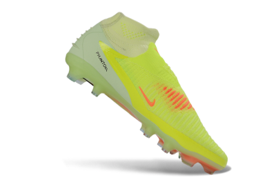 Unisex Nike Phantom 6 Elite High FG Football Boots - Yellow/Electric Lime/Coral Red