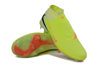 Unisex Nike Phantom 6 Elite High FG Football Boots - Yellow/Electric Lime/Coral Red
