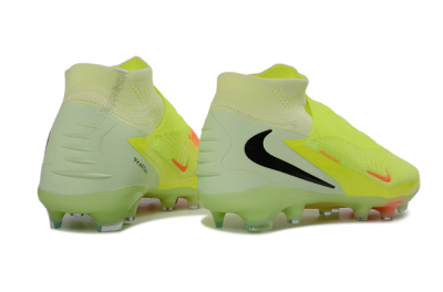 Unisex Nike Phantom 6 Elite High FG Football Boots - Yellow/Electric Lime/Coral Red