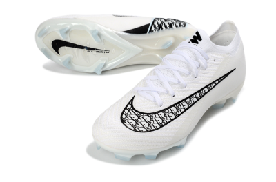 Unisex Nike Air Zoom Mercurial Vapor 16 Elite FG Football Boots - White/Classic Black/Crystal Blue