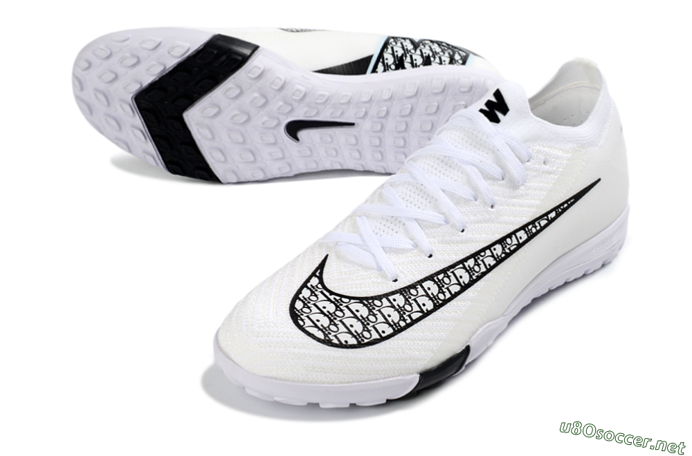 Unisex Nike Air Zoom Mercurial Vapor 16 Elite TF Football Shoes - White/Midnight Black/Sleek Silver 3