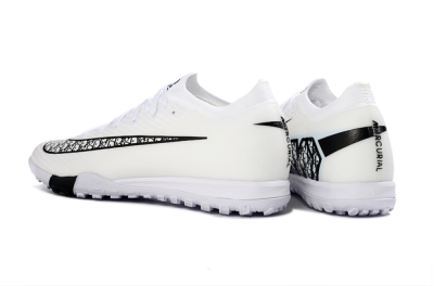 Unisex Nike Air Zoom Mercurial Vapor 16 Elite TF Football Shoes - White/Midnight Black/Sleek Silver