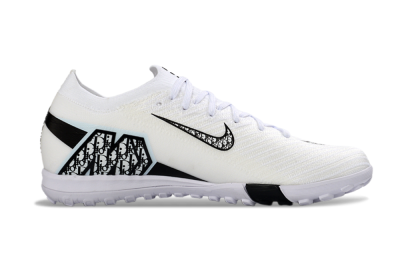 Unisex Nike Air Zoom Mercurial Vapor 16 Elite TF Football Shoes - White/Midnight Black/Sleek Silver