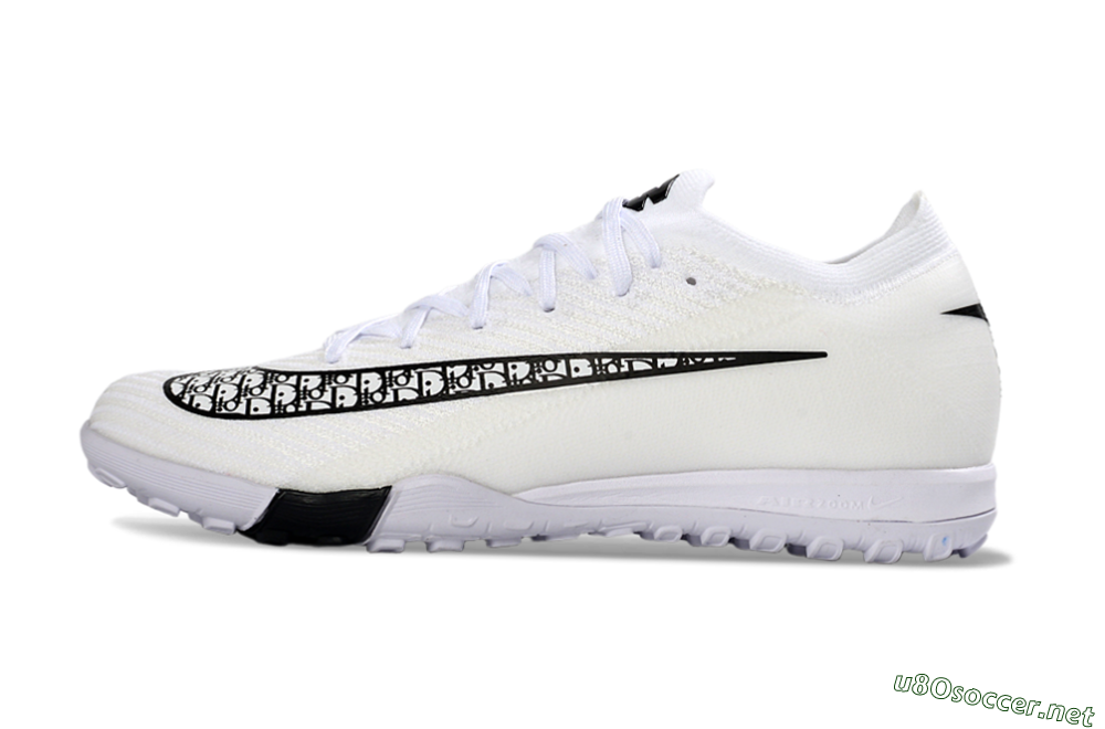 Unisex Nike Air Zoom Mercurial Vapor 16 Elite TF Football Shoes - White/Midnight Black/Sleek Silver 0