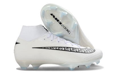 Unisex Nike Air Zoom Mercurial Superfly 10 Elite FG Football Boots - White/Black/Blue