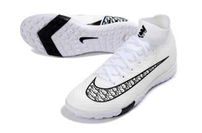 Unisex Nike Air Zoom Mercurial Superfly 10 Elite TF Football Shoes - White/Midnight Black/Soft Grey