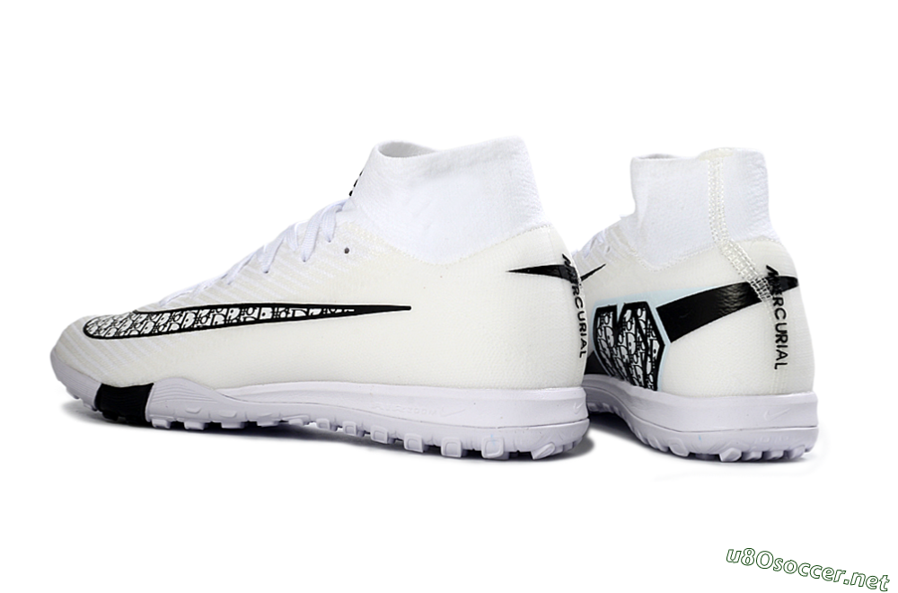 Unisex Nike Air Zoom Mercurial Superfly 10 Elite TF Football Shoes - White/Midnight Black/Soft Grey 4