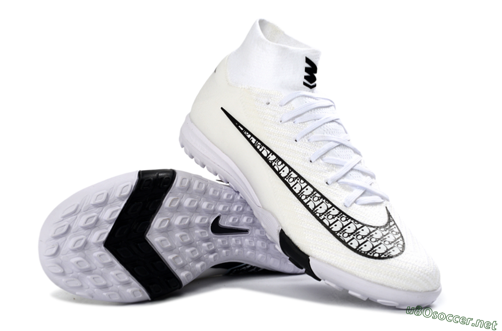 Unisex Nike Air Zoom Mercurial Superfly 10 Elite TF Football Shoes - White/Midnight Black/Soft Grey 1