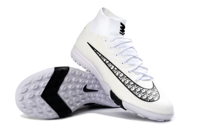 Unisex Nike Air Zoom Mercurial Superfly 10 Elite TF Football Shoes - White/Midnight Black/Soft Grey