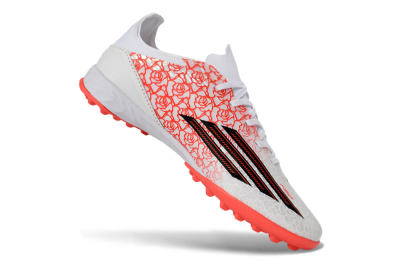Unisex Adidas F50 Pro TF Football Shoes - White/Flamingo Pink/Neon Black