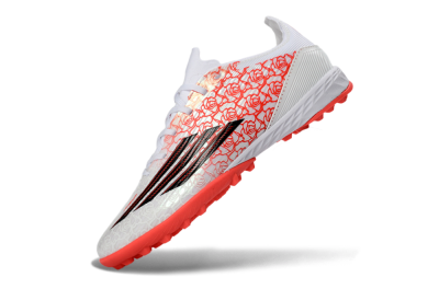 Unisex Adidas F50 Pro TF Football Shoes - White/Flamingo Pink/Neon Black