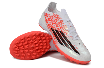 Unisex Adidas F50 Pro TF Football Shoes - White/Flamingo Pink/Neon Black