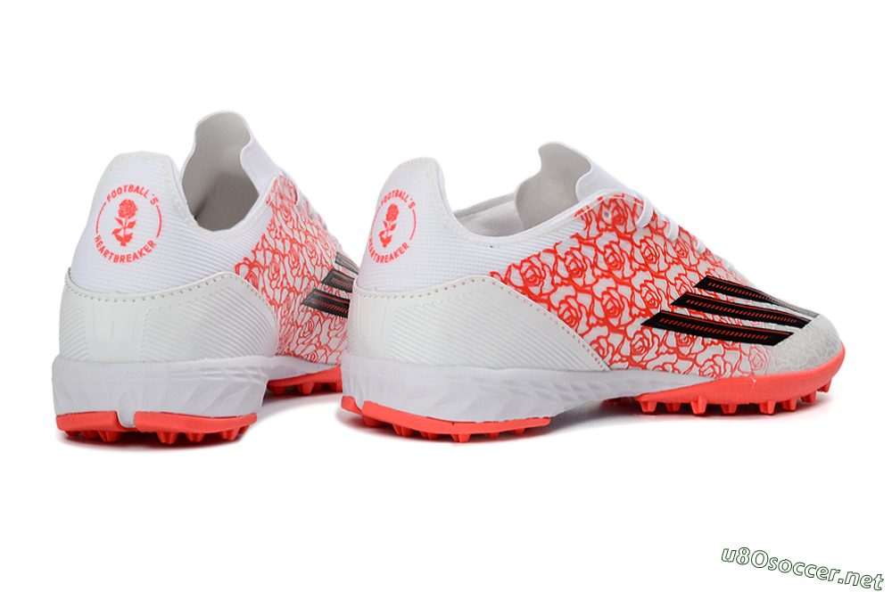 Unisex Adidas F50 Pro TF Football Shoes - White/Flamingo Pink/Neon Black 7